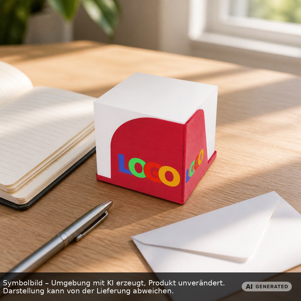 Zettelbox "Gamma" als Werbeartikel mit Logo bedrucken