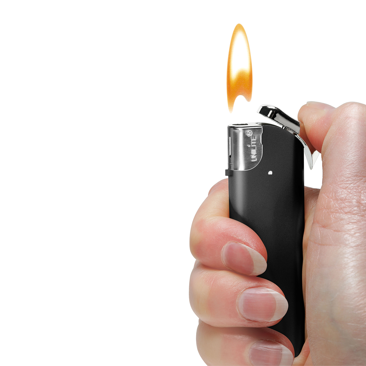Elektronik-Feuerzeug "Alpha" als Werbeartikel mit Logo bedrucken
