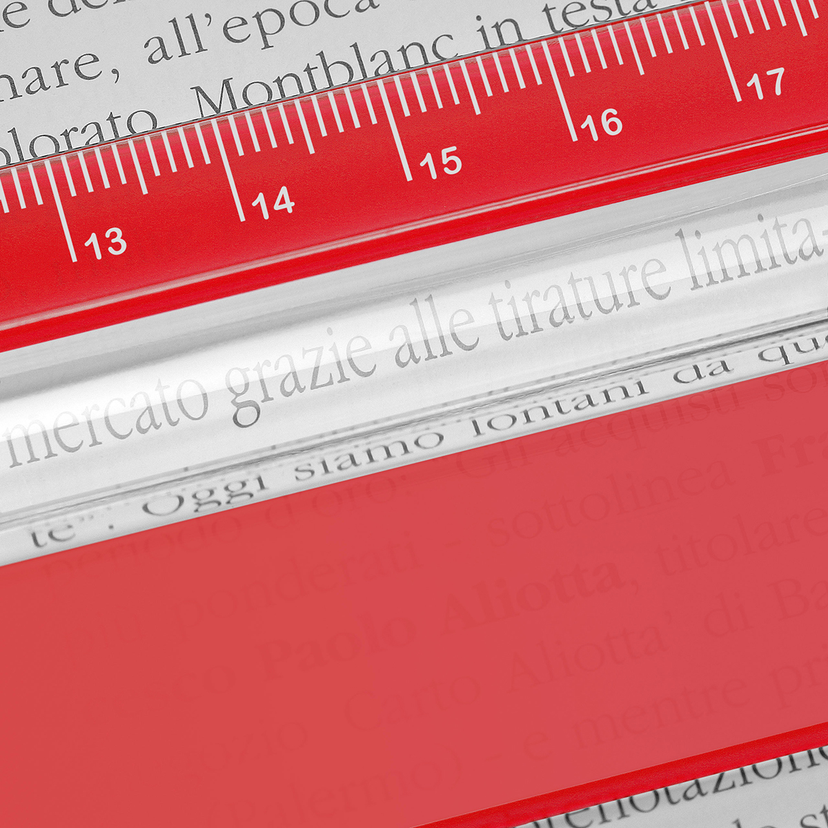 Lineal mit Zeilenlupe als Werbeartikel mit Logo bedrucken