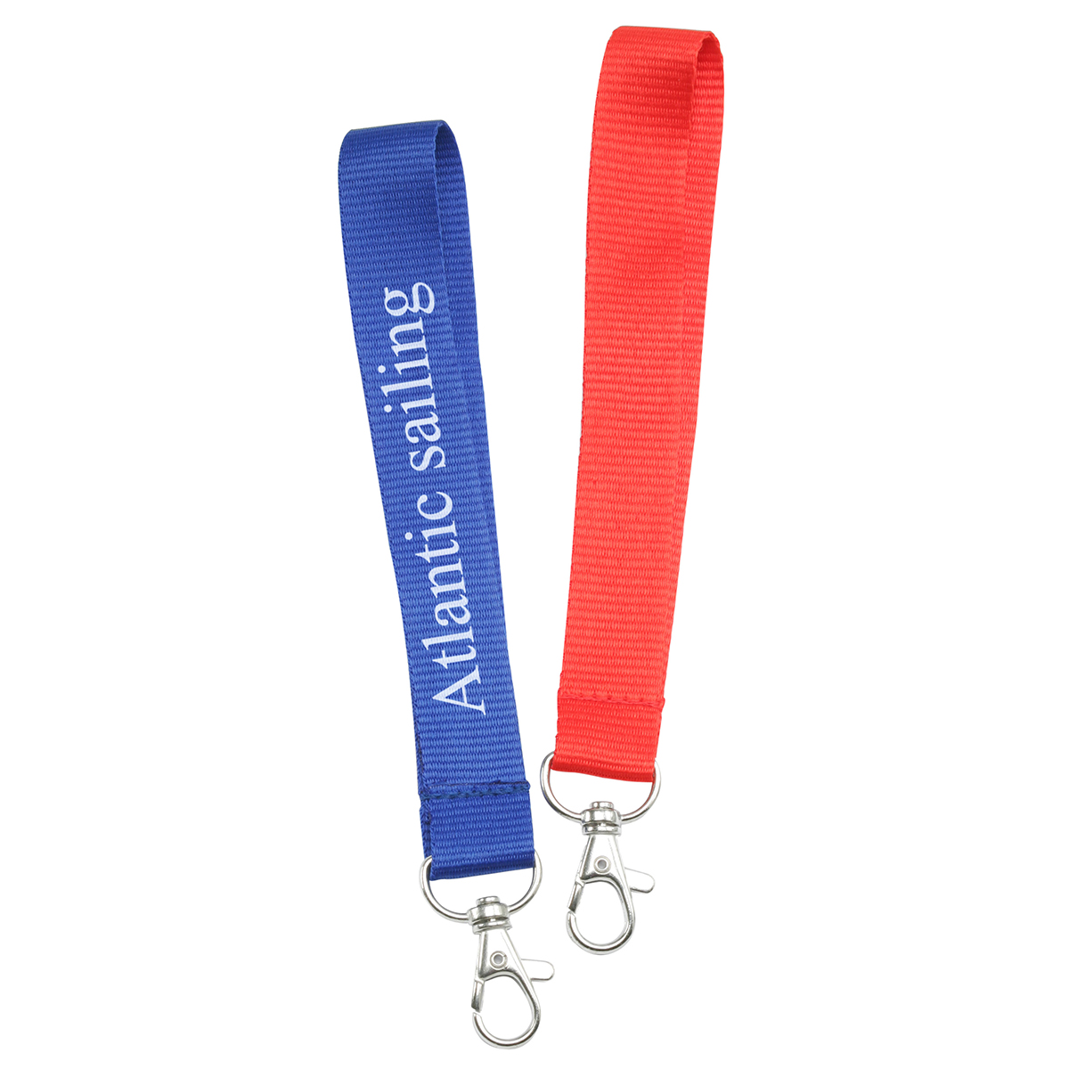 Kurz-Lanyard mit Standardkarabiner, als Werbeartikel mit Logo bedrucken