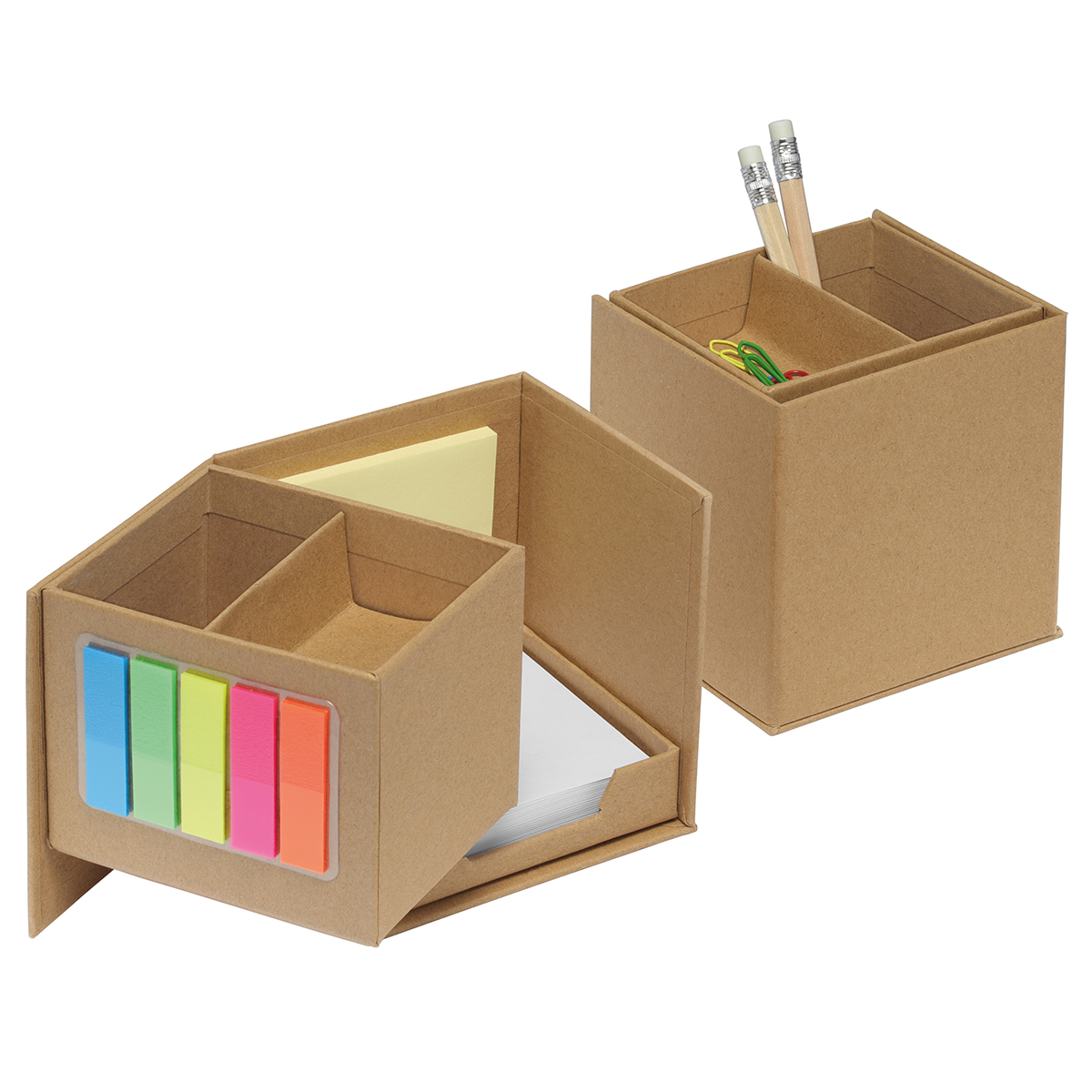 Zettelbox Karton, zum Aufklappen, als Werbeartikel mit Logo bedrucken