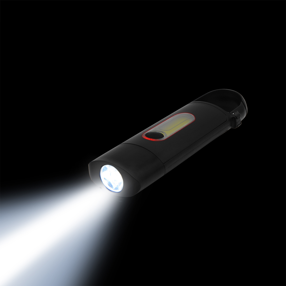 Taschenlampe "COB" mit Karabiner als Werbeartikel mit Logo bedrucken