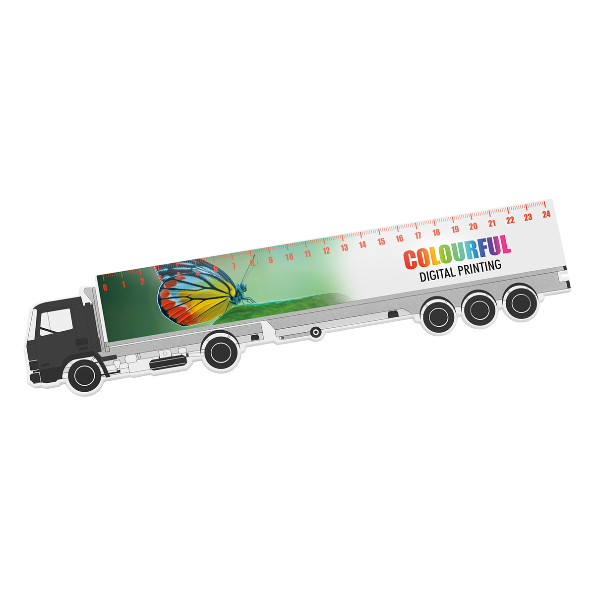 Lineal "LKW" 24 cm als Werbeartikel mit Logo bedrucken