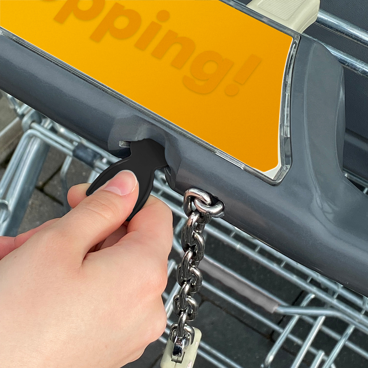 Einkaufswagenlöser als Werbeartikel mit Logo bedrucken