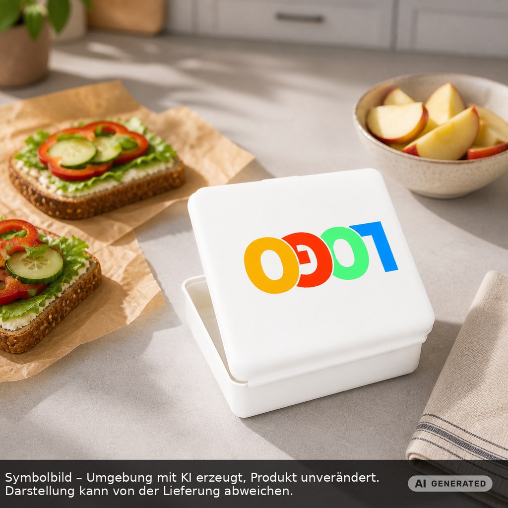 Brotdose, groß als Werbeartikel mit Logo bedrucken