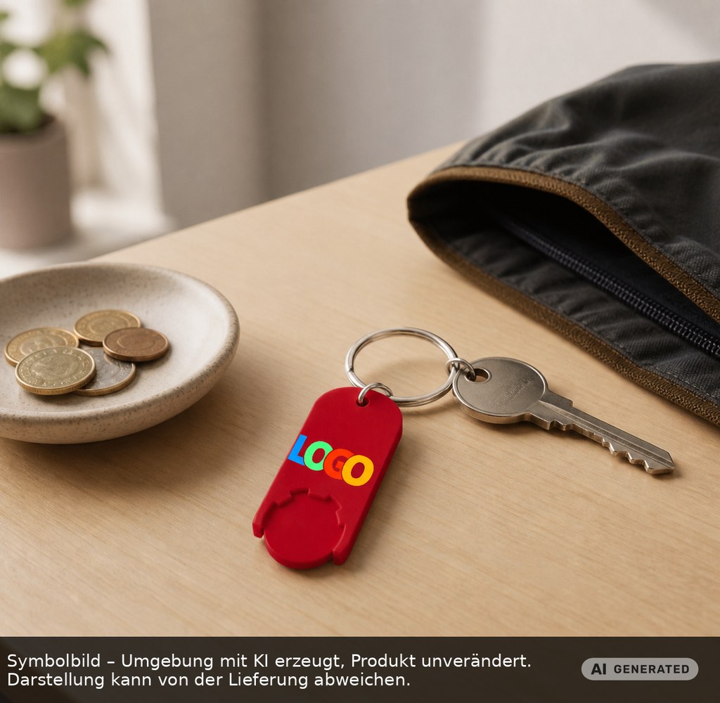 Chiphalter mit 1€-Chip "Alpha" - EXPRESSDRUCK als Werbeartikel mit Logo bedrucken